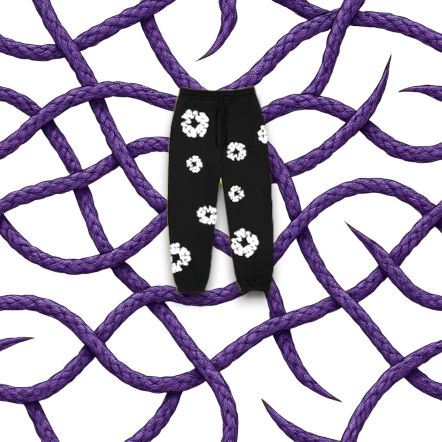 Denim Tears The Cotton Wreath Sweatpants Black