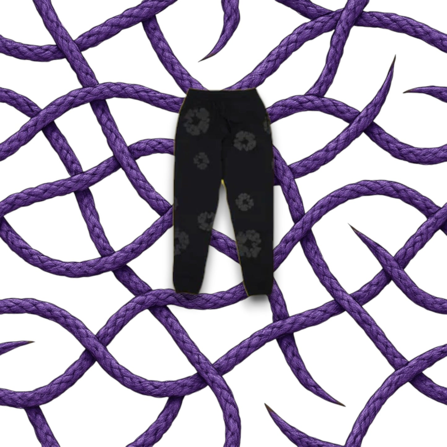 Denim Tears The Cotton Wreath Sweatpants Black On Black