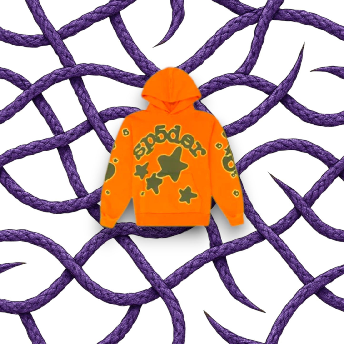 Sp5der Hoodie Orange/Green