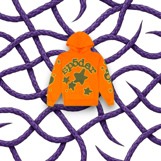 Sp5der Hoodie Orange/Green
