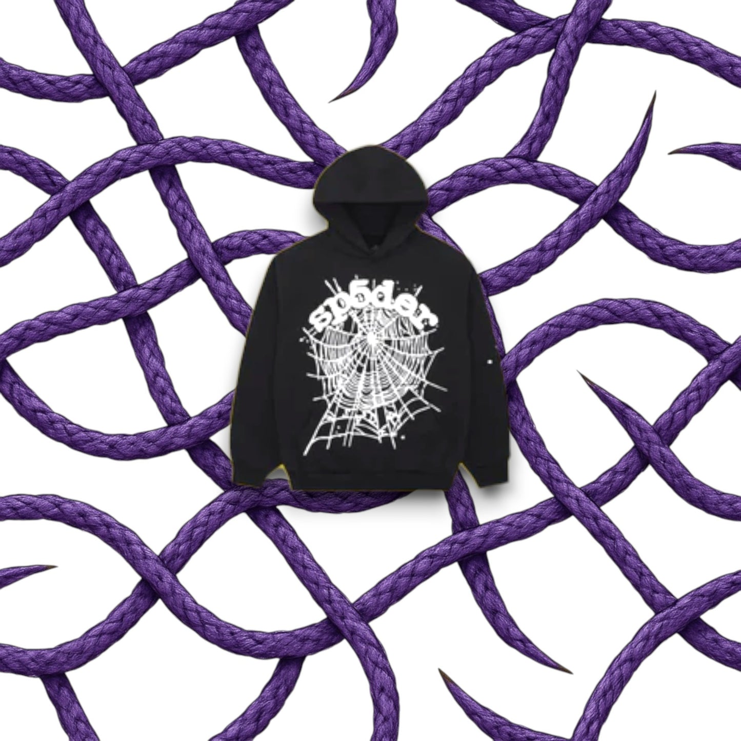 Sp5der OG Web Black Hoodie