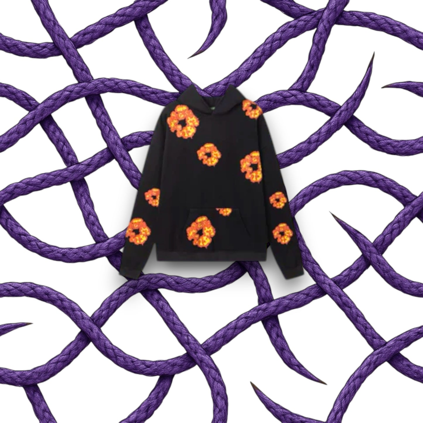 Denim Tears x Offset Wreath Hoodie Black